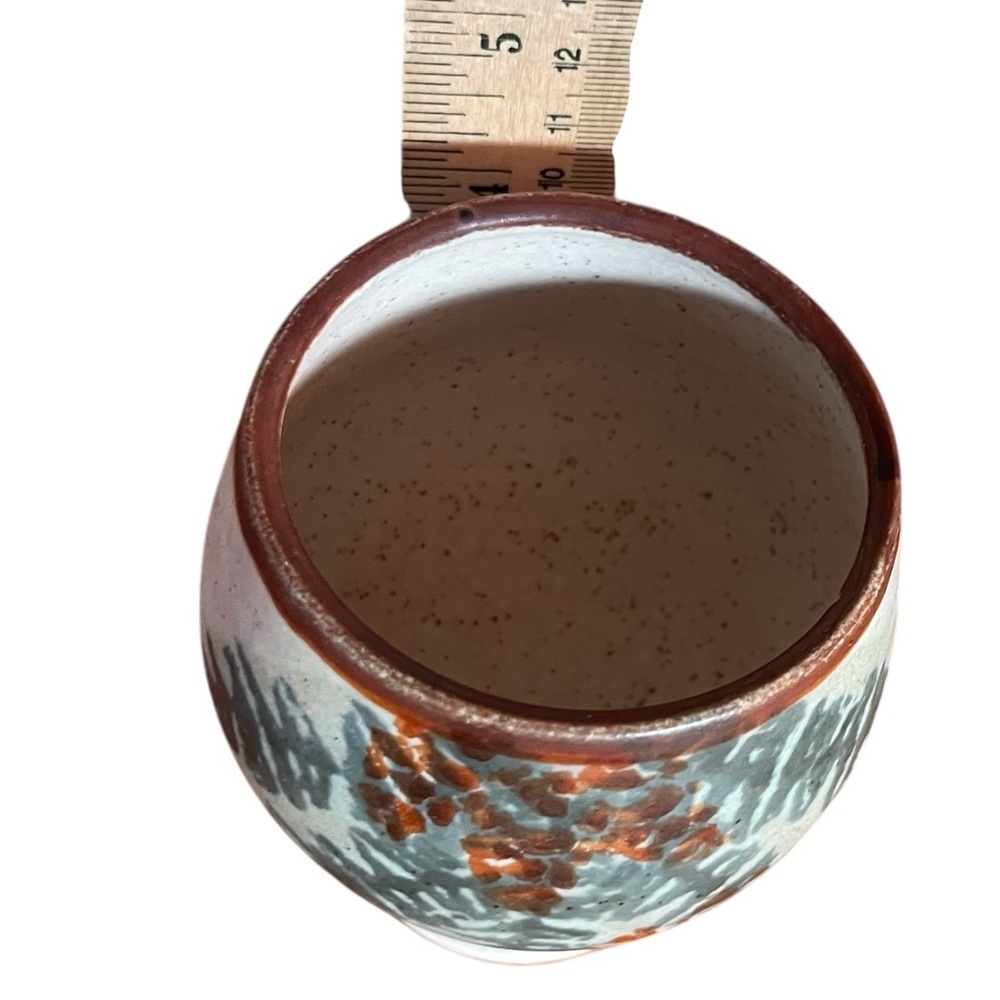 Art Studio Pottery Pine Cone Goblet Footed Bowl MCM - Picture 8 of 8